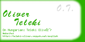 oliver teleki business card